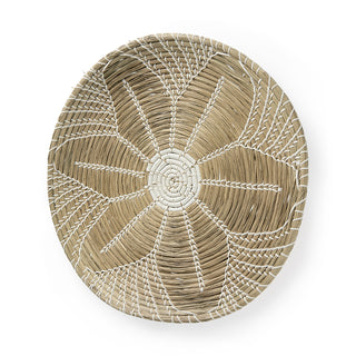Mekhi Light Brown Seagrass W/White String Round Wall Hanging Plate Main Image
