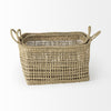 Bellisa Medium Brown Seagrass Rectangular Basket W/ Handles Alternate Image