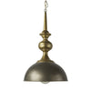 Capsa Antique Gold and Silver Toned Metal Dome Pendant Light Main Image
