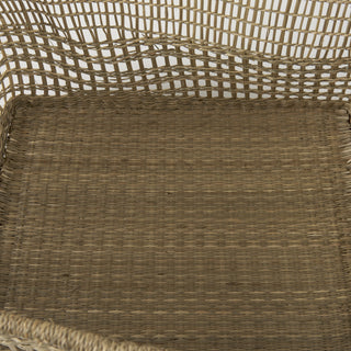 Bellisa Medium Brown Seagrass Rectangular Basket W/ Handles Alternate Image