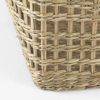 Bellisa Medium Brown Seagrass Rectangular Basket W/ Handles Alternate Image