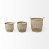 Bowie Medium Brown Seagrass Round Basket W/ Handles Alternative Image