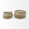Nova Light Brown Seagrass Woven Round Basket W/ Long Handle Alternative Image