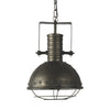 Zaio Weathered Antique Gold Metal Caged Bulb Pendant Light Main Image