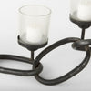Quito Black Metal Chain-Link Five Candle Table Candle Holder Alternative Image