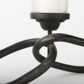 Quito Black Metal Chain-Link Five Candle Table Candle Holder Alternative Image