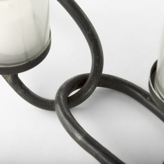 Quito Black Metal Chain-Link Five Candle Table Candle Holder Alternative Image