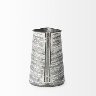 Serena I Small Gray/White Textured Metal Jug Alternative Image
