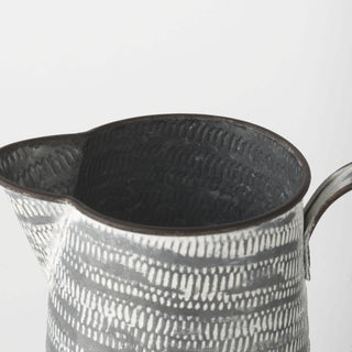 Serena I Small Gray/White Textured Metal Jug Alternative Image