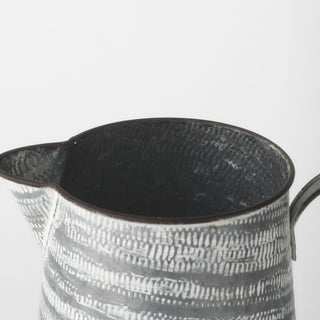 Serena II Large Gray/White Textured Metal Jug Alternative Image