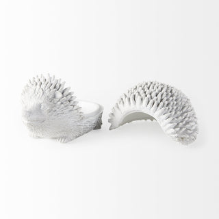 Cameron White Resin Hedgehog Storage Box Alternative Image