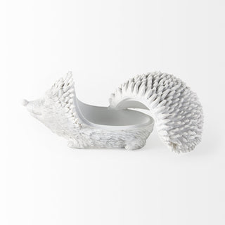 Cameron White Resin Hedgehog Storage Box Alternative Image