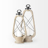 Zain II Large Brown Wooden Vintage Inspired Candle Holder Lantern Alternative Image