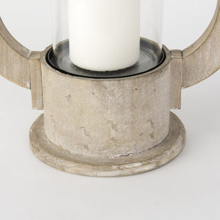 Zain II Large Brown Wooden Vintage Inspired Candle Holder Lantern Alternative Image