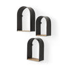 Finley Black Metal W/Wood Wall Shelves Main Image