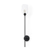 Clyde Matte Black W/Glass Round Wall Sconce Main Image