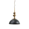 Willson Black Iron W/Antique Brass Dome Pendant Light Main Image