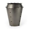 Elio Large Gun Metal Gray Metal W/Studs Vase Main Image