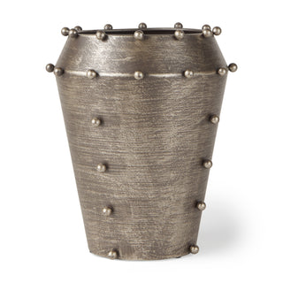 Elio Small Champagne Metal W/Studs Vase Main Image