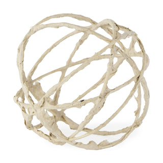 Kali Large Beige Decorative Metal and Paper Object Main Image