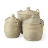 Olivia Beige Seagrass Basket W/Lid and Handles Main Image