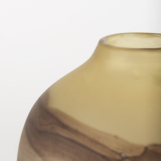 Pyla Short Yellow/Brown Glass Sand Dune Inspired Vase Alternative Image