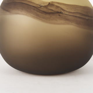 Pyla Short Yellow/Brown Glass Sand Dune Inspired Vase Alternative Image