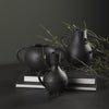 Cyrus Black Spherical Vase W/ Flute Decorative Object Lifestyle Image Feature