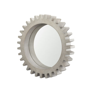 Sundance Cog Round Grey Wood Frame Mirror Main Image