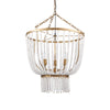 Rhone Gold Metal and Wood Beaded Chandelier Main Image