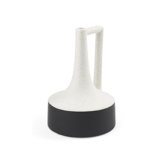 Burton Medium White and Black Ceramic Jug Vase Main Image