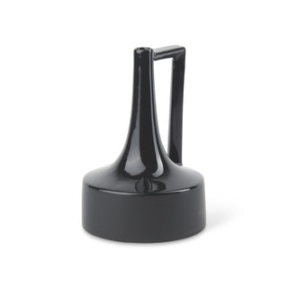 Burton Medium Glossy and Matte Black Ceramic Jug Vase Main Image