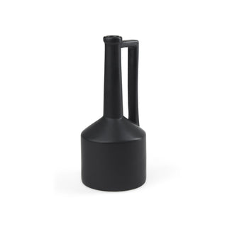 Burton Medium Matte Black Ceramic Jug Vase Main Image