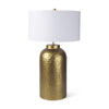 Leo Gold Hammered W/White Fabric Shade Table Lamp Main Image
