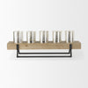 Benk Wood and Black Metal Five Cup Candle Holder Alternative Image