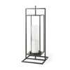 Albus I Large Black Metal Rectangular Table Candle Holder Main Image