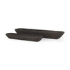 Athena Extra Large Black-Brown Reclaimed Wood Trays Main Image