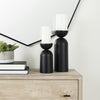 Alex Small Black Metal Cylindrical Table Candle Holder Lifestyle Image Feature
