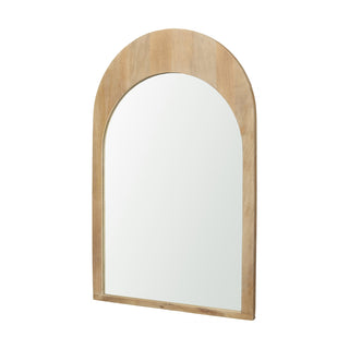 Celeste Light Brown Wood Arched Mirror Main Image