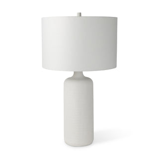 Melanie White Shade W/White Base Table Lamp Main Image