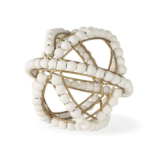 Espanlade I Small White Wooden Beaded Orb Main Image