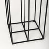 Cindy 4-Tier, Matte Black Metal w/ Hurricane Glass, Pillar Candle Floor Lantern Alternative Image