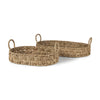 Haini Large Basketweave Seagrass Trays w/ Loop Handles Main Image