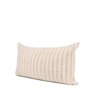 Jace Cream w/ Beige Stripe Lumbar Decorative Pillow Cover Main Image