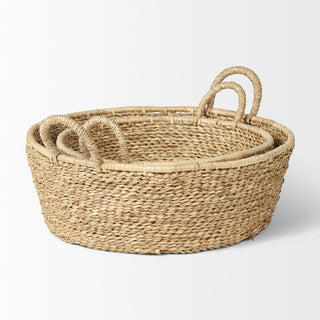 Ayanna Deep Nesting Seagrass Baskets w/ Handles Alternative Image
