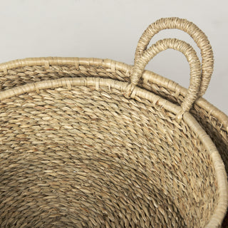 Ayanna Deep Nesting Seagrass Baskets w/ Handles Alternate Image