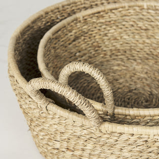 Ayanna Deep Nesting Seagrass Baskets w/ Handles Alternate Image