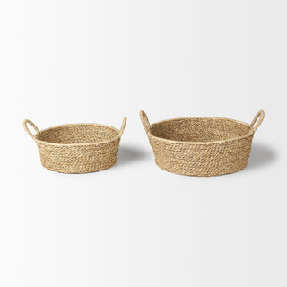 Ayanna Deep Nesting Seagrass Baskets w/ Handles Alternate Image