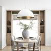 Juniper Round White Dome Pendant Light Lifestyle Image Feature