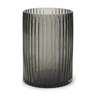 Dawn Short Smokey Black Glass Vase Main Image